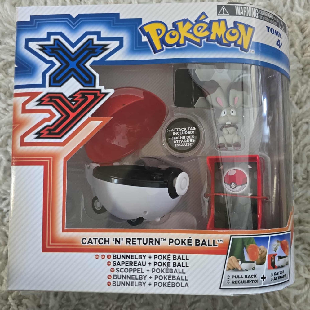Pokemon XY Pokemon Pokeball Catch N Return  Pokemon Bunnelby FACTORY SEALED